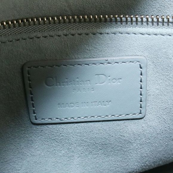 Dior Lady Dior Grey Leather Handbag (Pre-Owned) - Picture 5 of 12